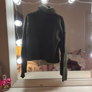 cropped turtle neck sweater